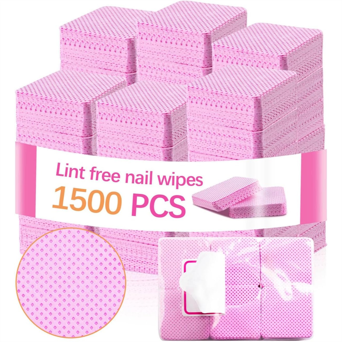 Eyelash Extension - 1500 Pcs Lint Free Nail Wipes