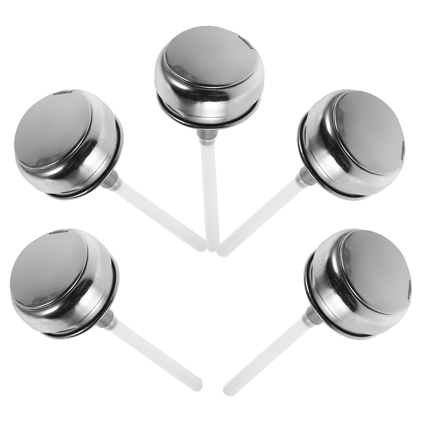 Makeup And Beauty - 5Pcs Stainless Steel Aluminum Push Down