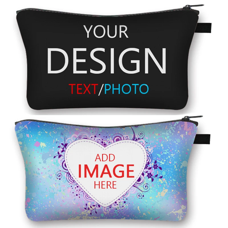 Beauty Makeup Names - Custom Photo Logo Cosmetic Case Personalized
