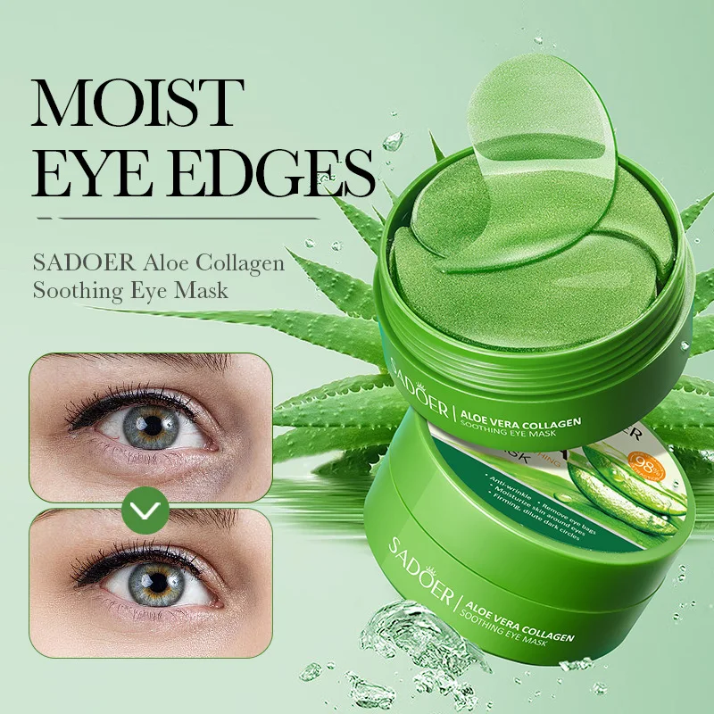 Collagen Eye Patch - SAODER 60Pcs Aloe Vera Collagen Eye