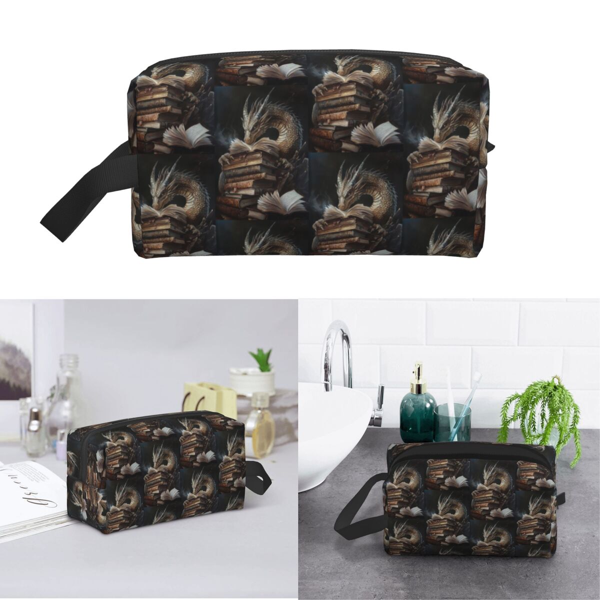 Beauty Makeup Book - Book And Sleeping Dragon Makeup Bag