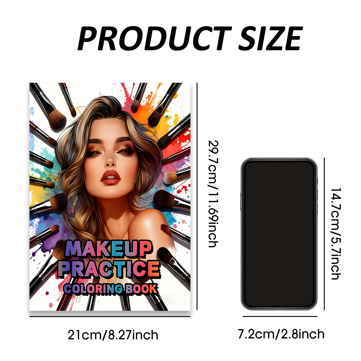 Beauty Makeup Book - Makeup Practice Coloring Book Beauty Woman