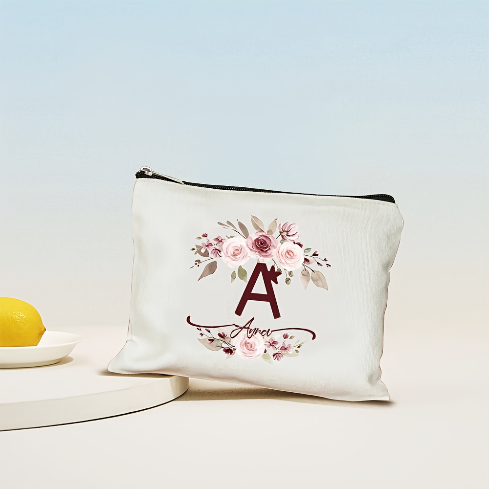 Beauty Love Makeup - Custom Needlework Makeup Bag, Beautiful Flower