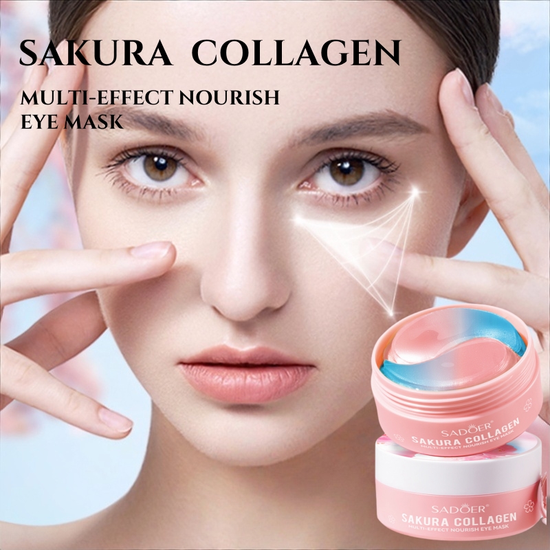 Collagen Eye Patch - 60Pcs Sakura Collagen Multi-Effect Nourishing Eye