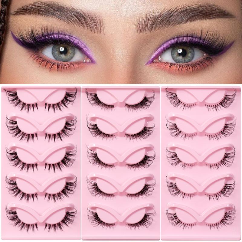 Eyelash Extension - 5 Pairs Fox Eye False Eyelashes