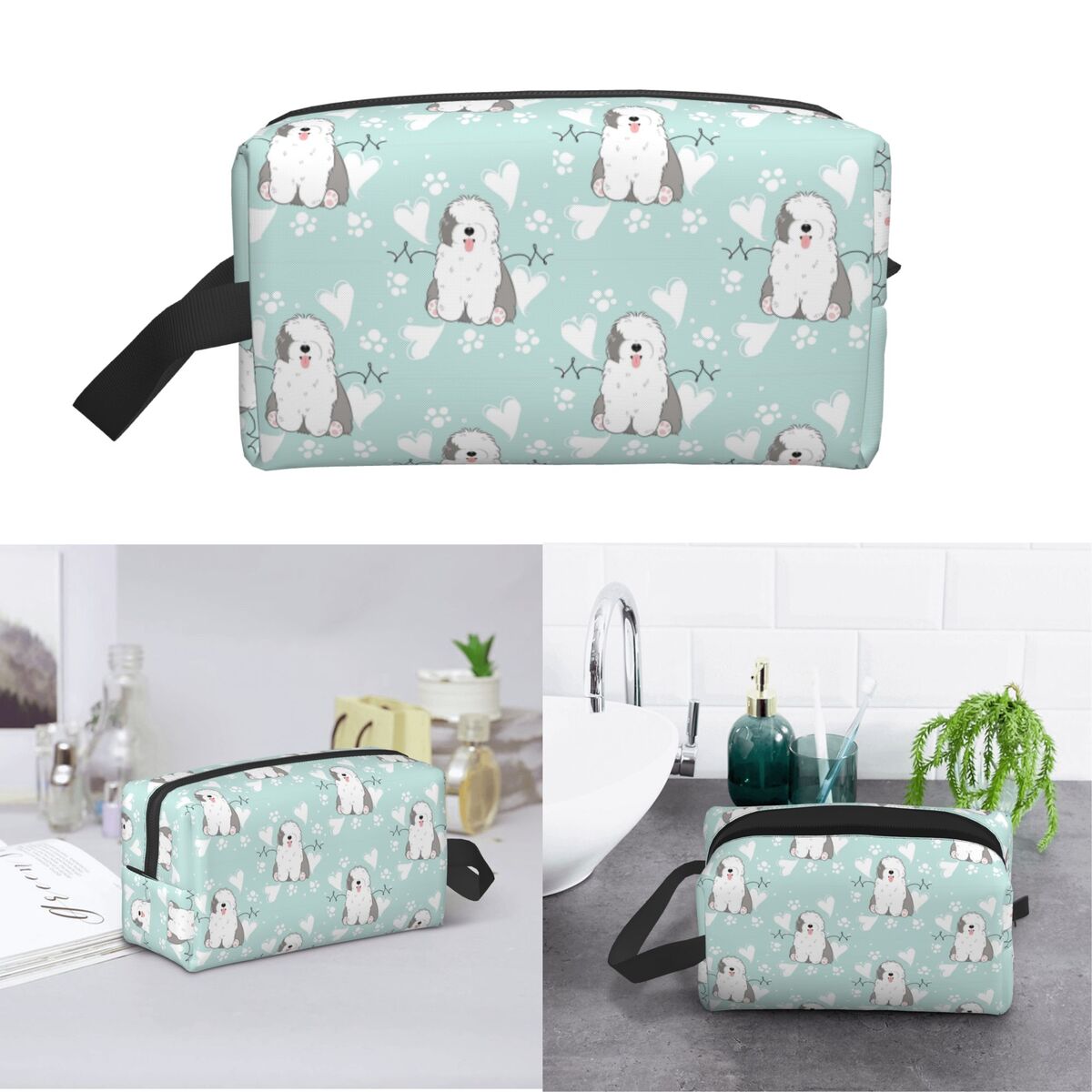 Beauty Love Makeup - Love Old English Sheepdog Makeup Bag