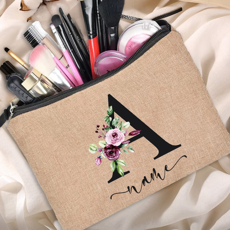 Linen Makeup Bag Customized Pe - огляд і ціна Beauty Makeup Names