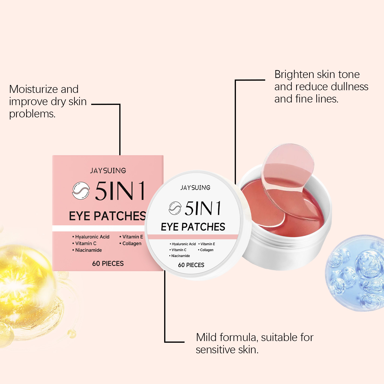 JAYSUING 5-in-1 Under Eye Patc - огляд і ціна Collagen Eye Patch