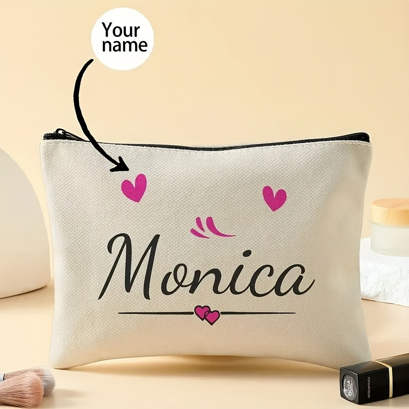 Personalized Zipper Makeup Bag - огляд і ціна Beauty Makeup Names