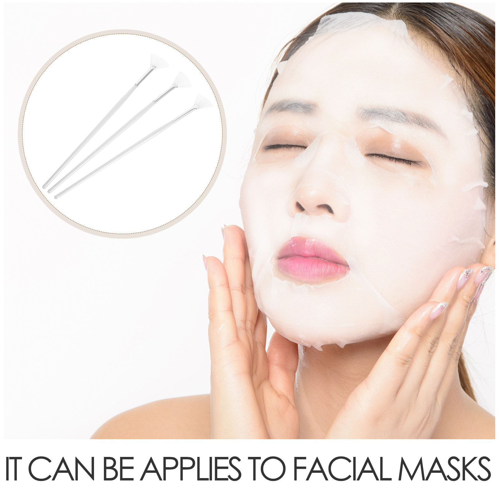 3Pcs Face Mask Applicator Brus - огляд і ціна Beauty Makeup Face