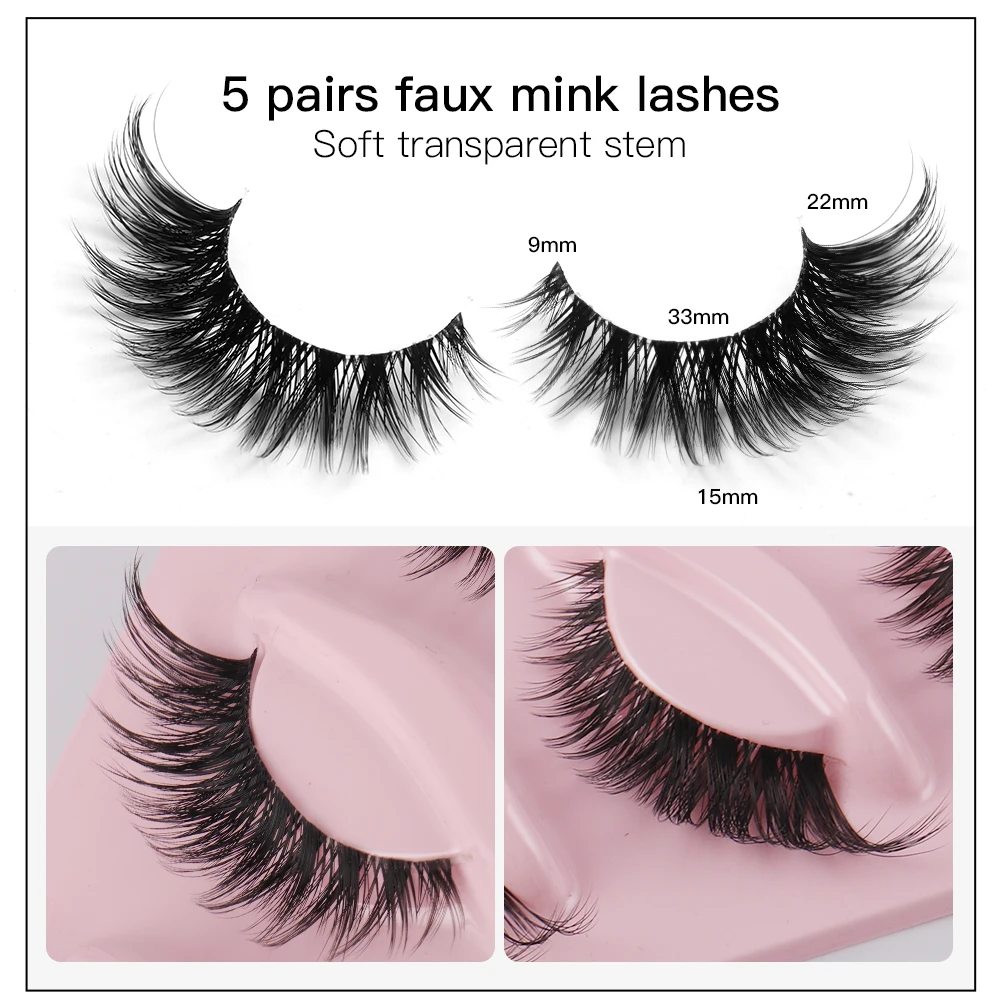 Cat Eye 5 Pairs 3D Natural Fal - огляд і ціна Beauty Makeup Look