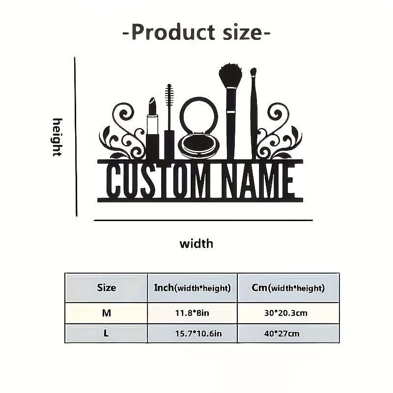 Personalized Metal Wall Decora - огляд і ціна Beauty Makeup Names