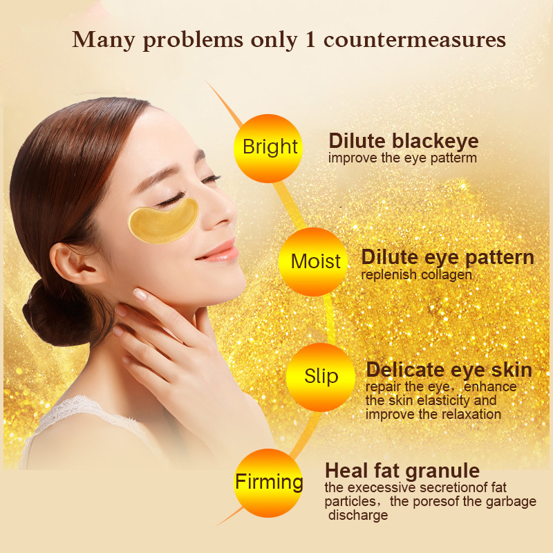 5/10/20/30 Pairs Crystal Gold  - огляд і ціна Collagen Eye Patch
