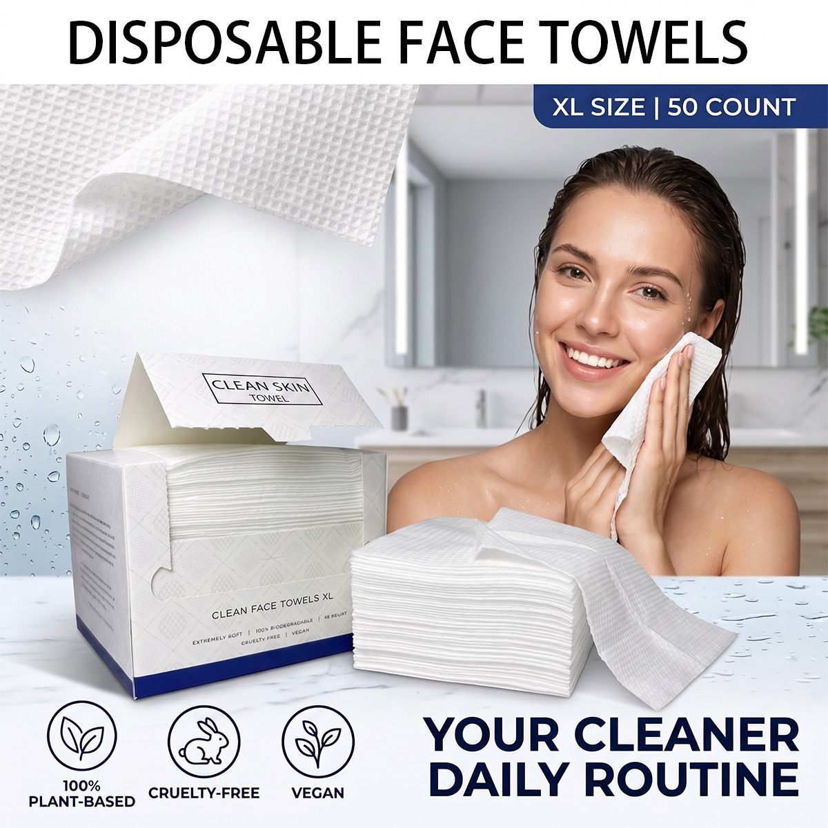 50Pcs/Box Disposable Face Towe - огляд і ціна Beauty Makeup Face