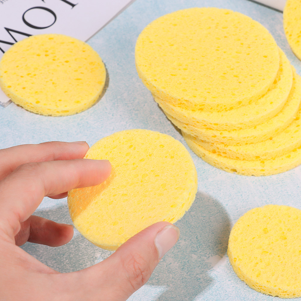 10pcs 6-9cm Yellow Face Round  - огляд і ціна Beauty Makeup Face