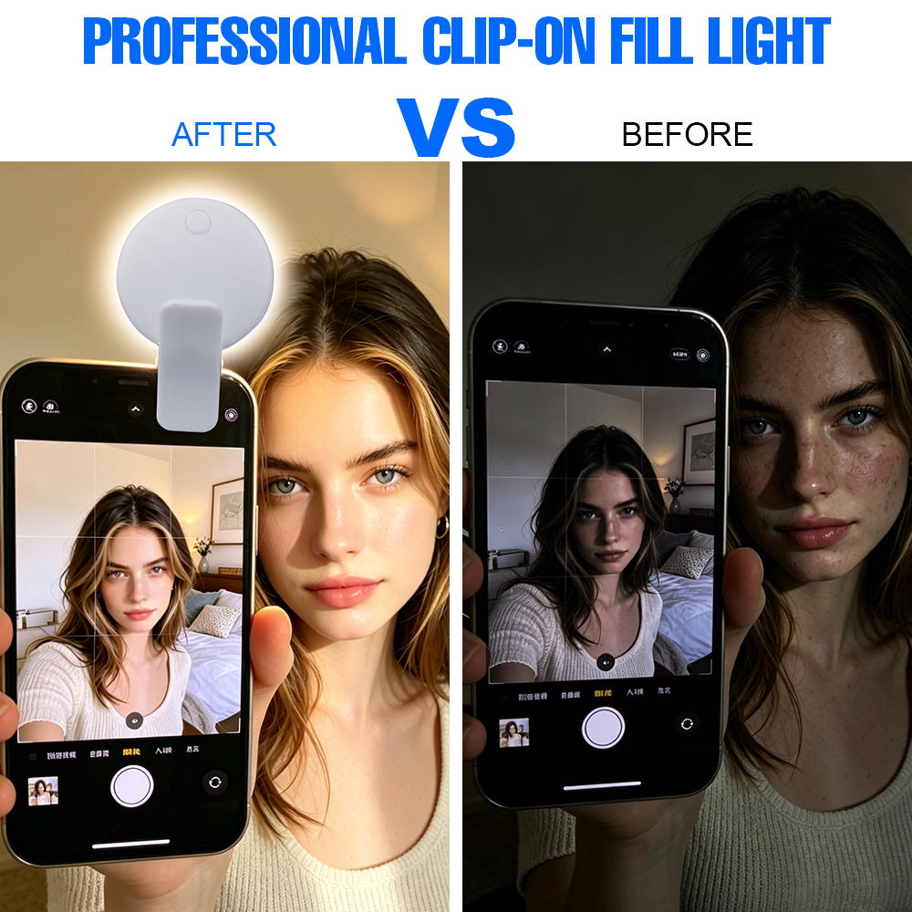 Clip On Selfie Fill Light Rech - огляд і ціна Beauty No Makeup
