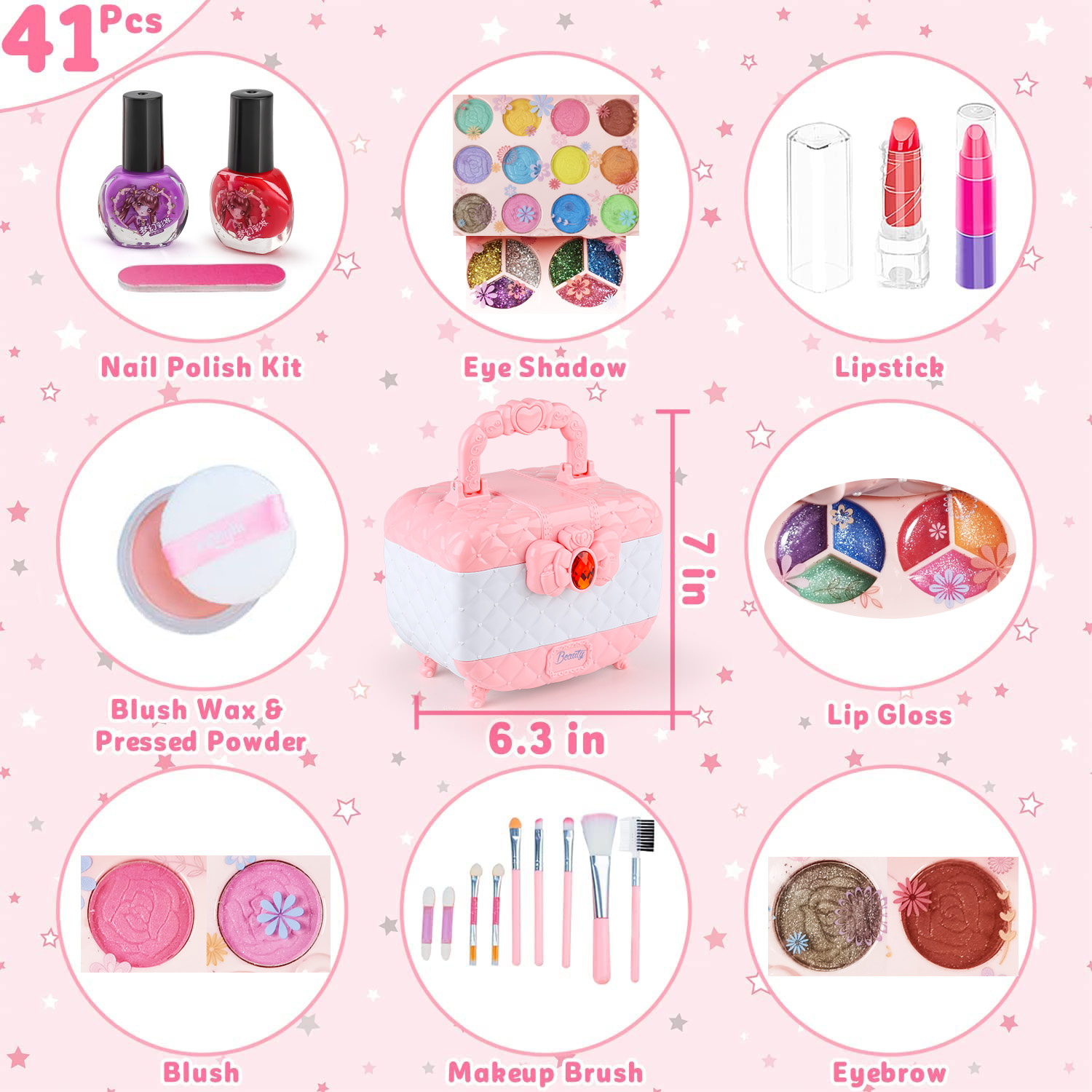 Kids Makeup Toy Kit for Girls, - огляд і ціна Beauty Real Makeup