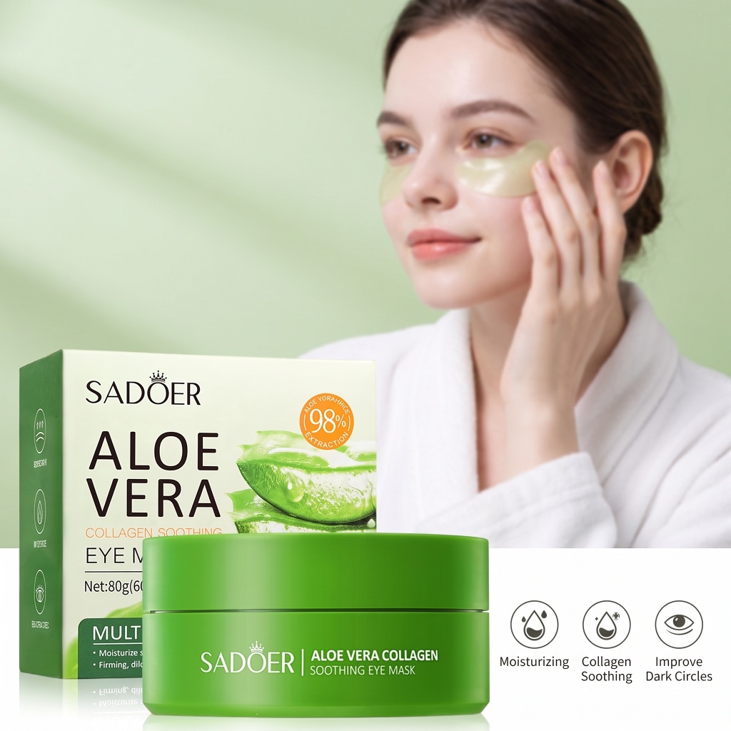 60pcs Aloe Vera Collagen Eye M - огляд і ціна Collagen Eye Patch